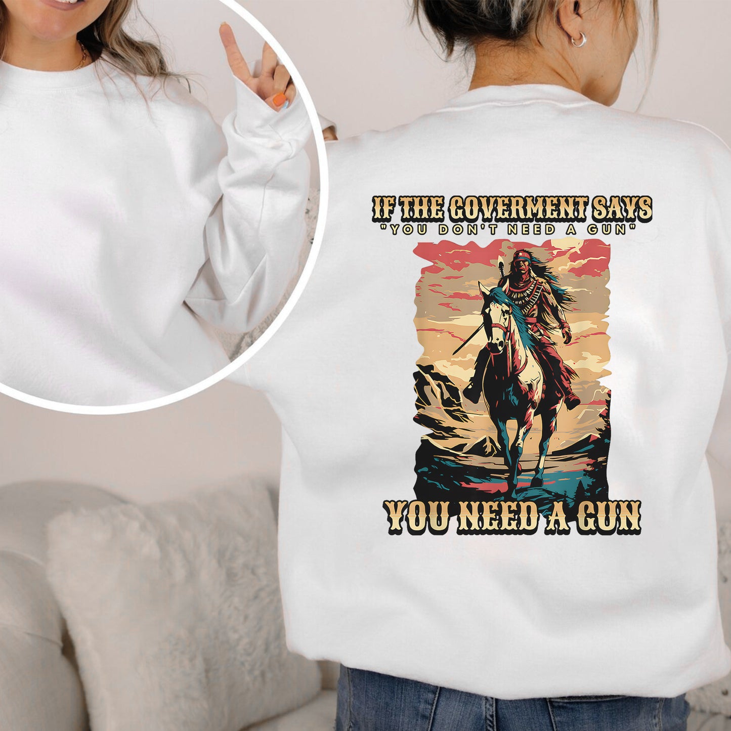 You Need A Gun Unisex - Two Sides - Unisex T-Shirt/T-Shirt V-Neck/Hoodie/Sweatshirt