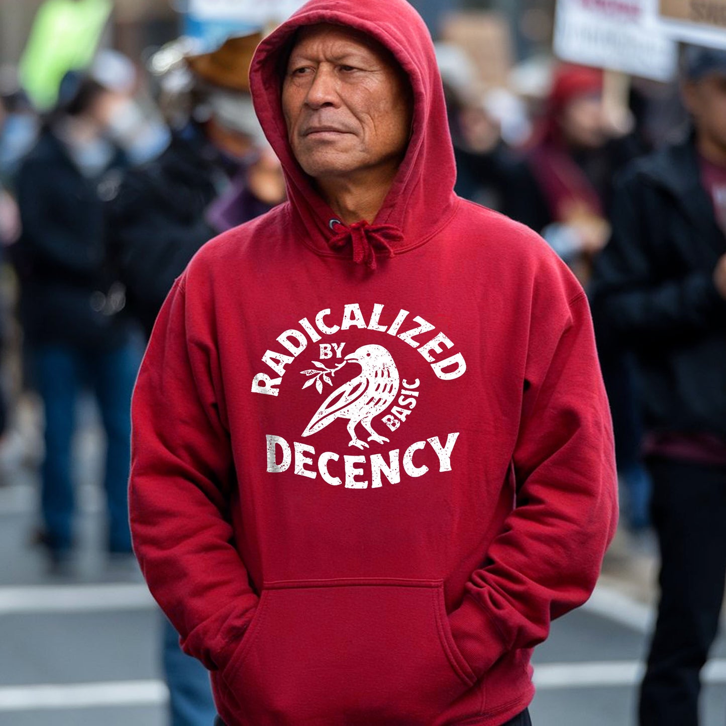 Radicalized by Basic Decency Unisex T-shirt/T-shirt V-neck/Hoodie/Sweatshirt