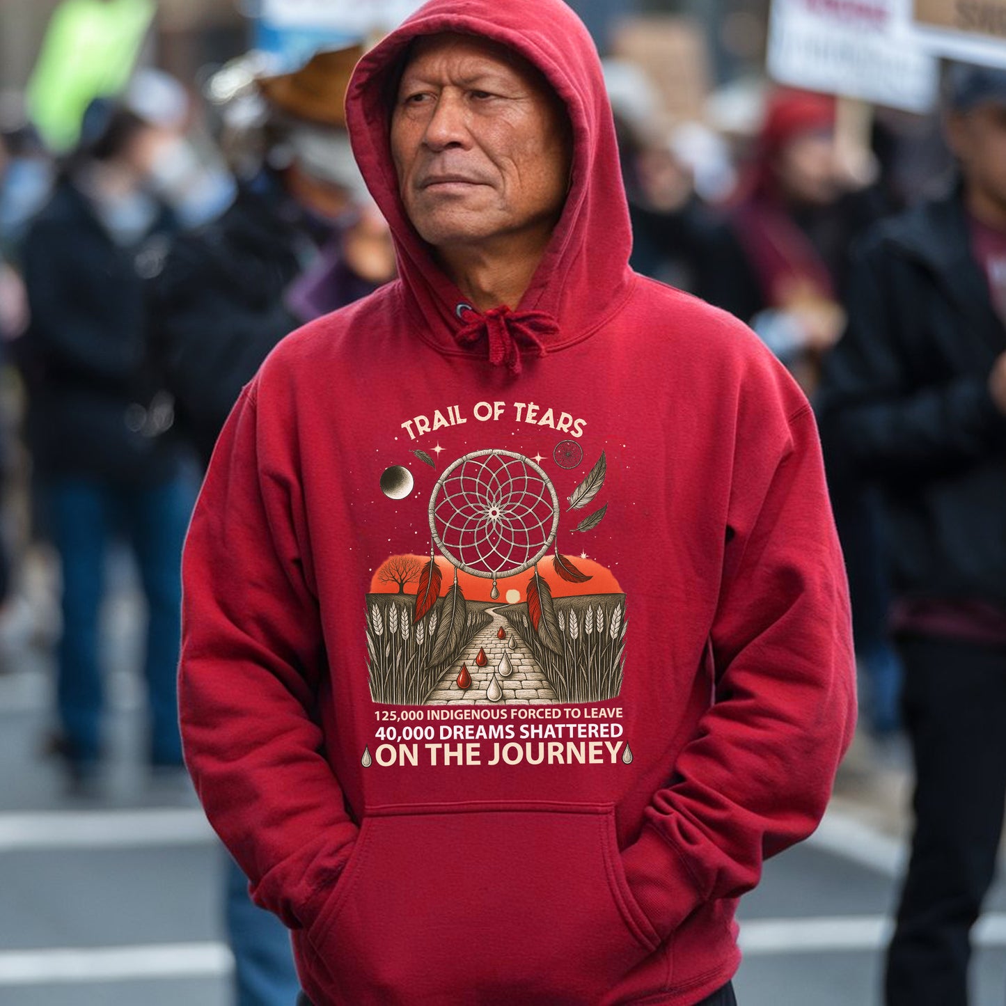 Trail Of Tears - 125000 Indigenous Forced To Leave 40000 Dreams Shattere Unisex T-Shirt/Hoodie/Sweatshirt