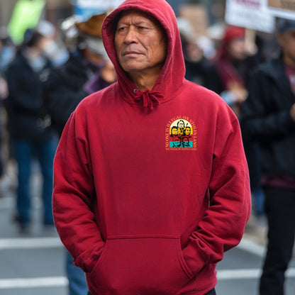 NO ONE IS ILLEGAL ON STOLEN LAND. WE WALK ON NATIVE LAND 16 - Two sides - Unisex T-Shirt/T-Shirt V-Neck/Hoodie/Sweatshirt