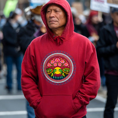 Sacred Turtle Love Circle - Indigenous Art of Unity & Love Unisex T-shirt/T-shirt V-neck/Hoodie/Sweatshirt
