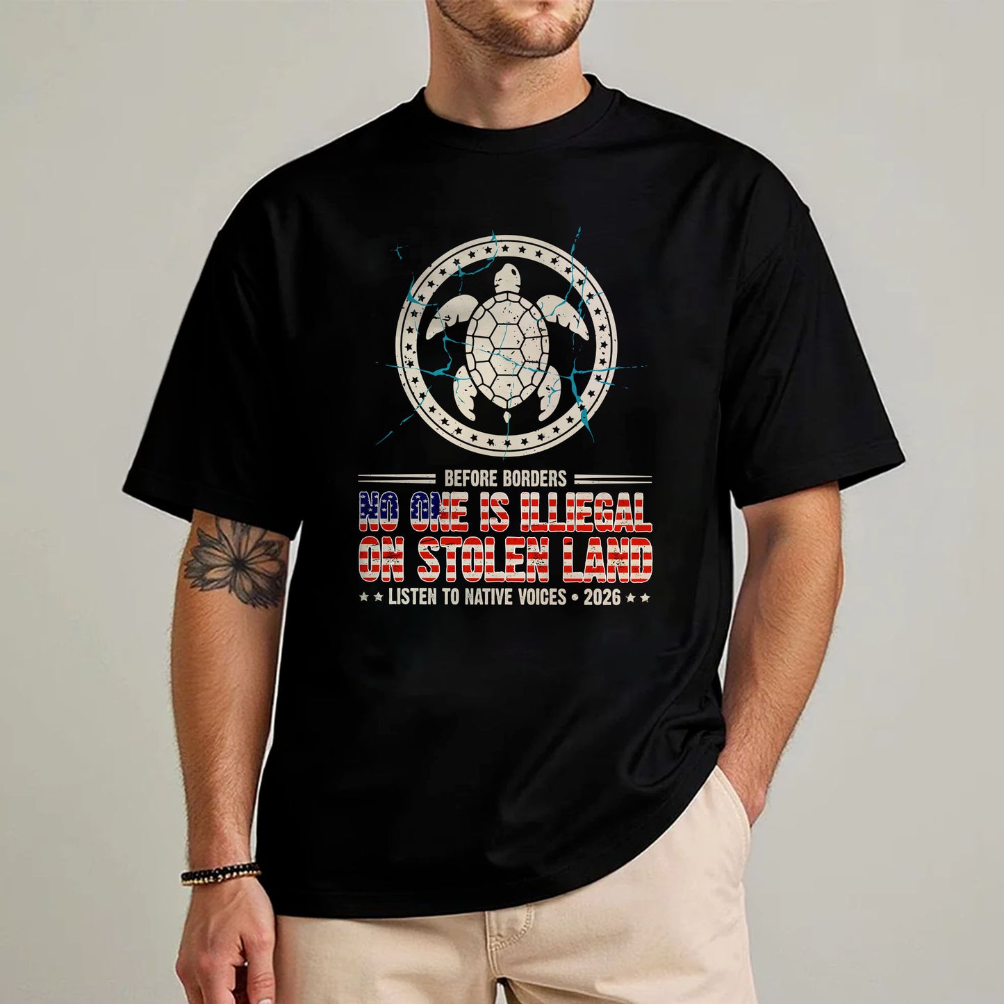 Before Borders No One Is Illegal Unisex T-shirt/T-shirt V-neck/Hoodie/Sweatshirt