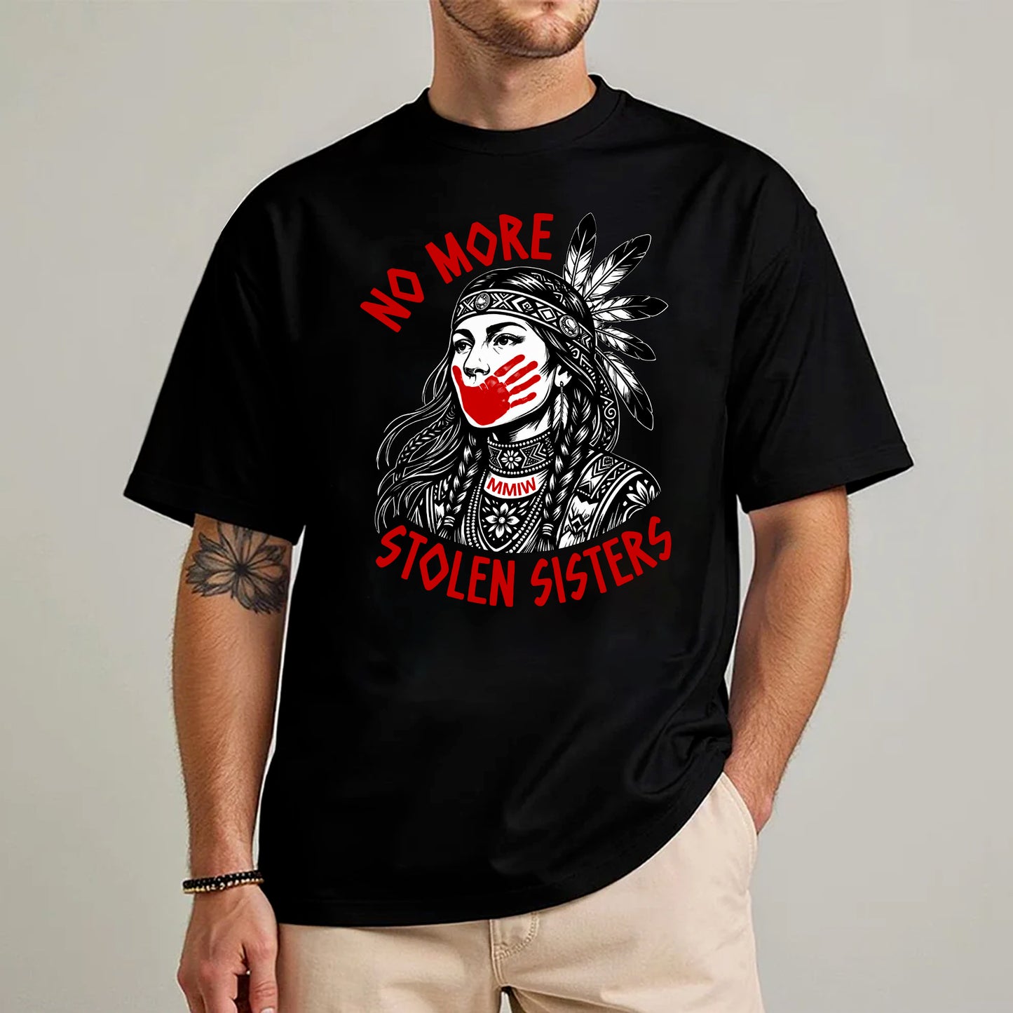 No More Stolen Sisters Feather Unisex T-shirt/T-shirt V-neck/Hoodie/Sweatshirt