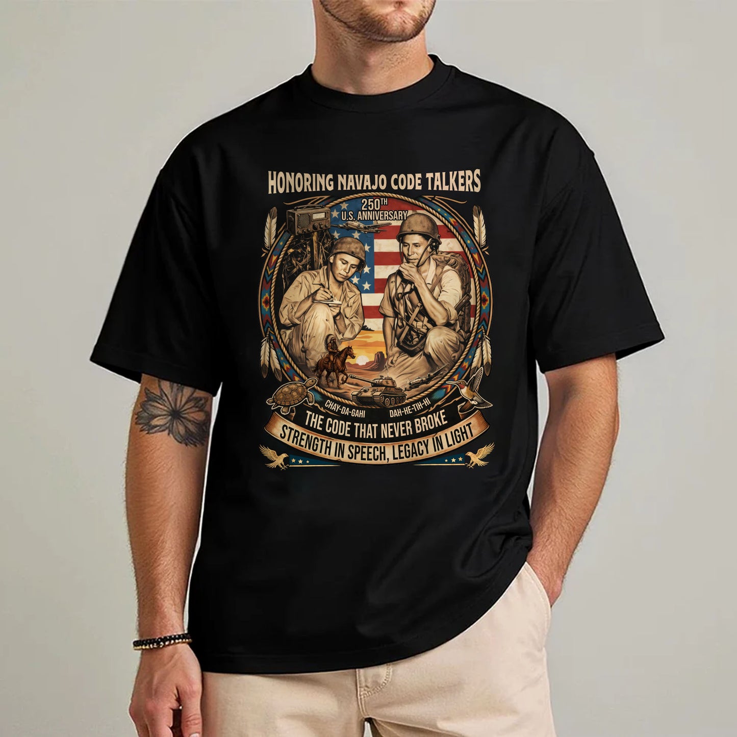 Navajo Code Talkers 250th Anniversary - Unisex T-shirt/V-neck T-shirt/Hoodie/Sweatshirt