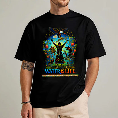Water is Life Mini Wiconi - Native American - Unisex T-shirt/V-neck T-shirt/Hoodie/Sweatshirt
