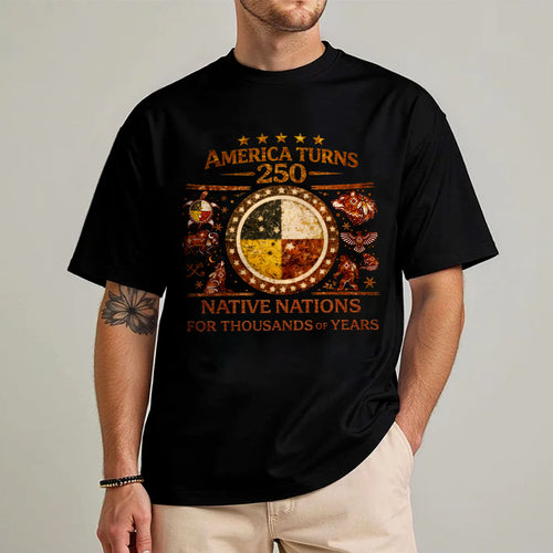 America Turns 250 Native Nations - Indigenous Heritage Before 1776 - Unisex T-shirt/V-neck T-shirt/Hoodie/Sweatshirt