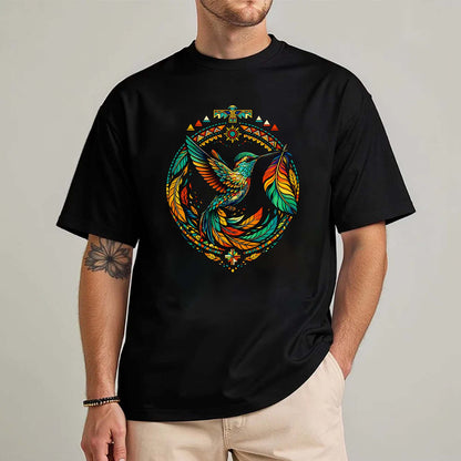 Sacred Hummingbird - Indigenous Native Art of Hope, Energy & Balance Unisex T-Shirt/T-Shirt V-Neck/Hoodie/Sweatshirt