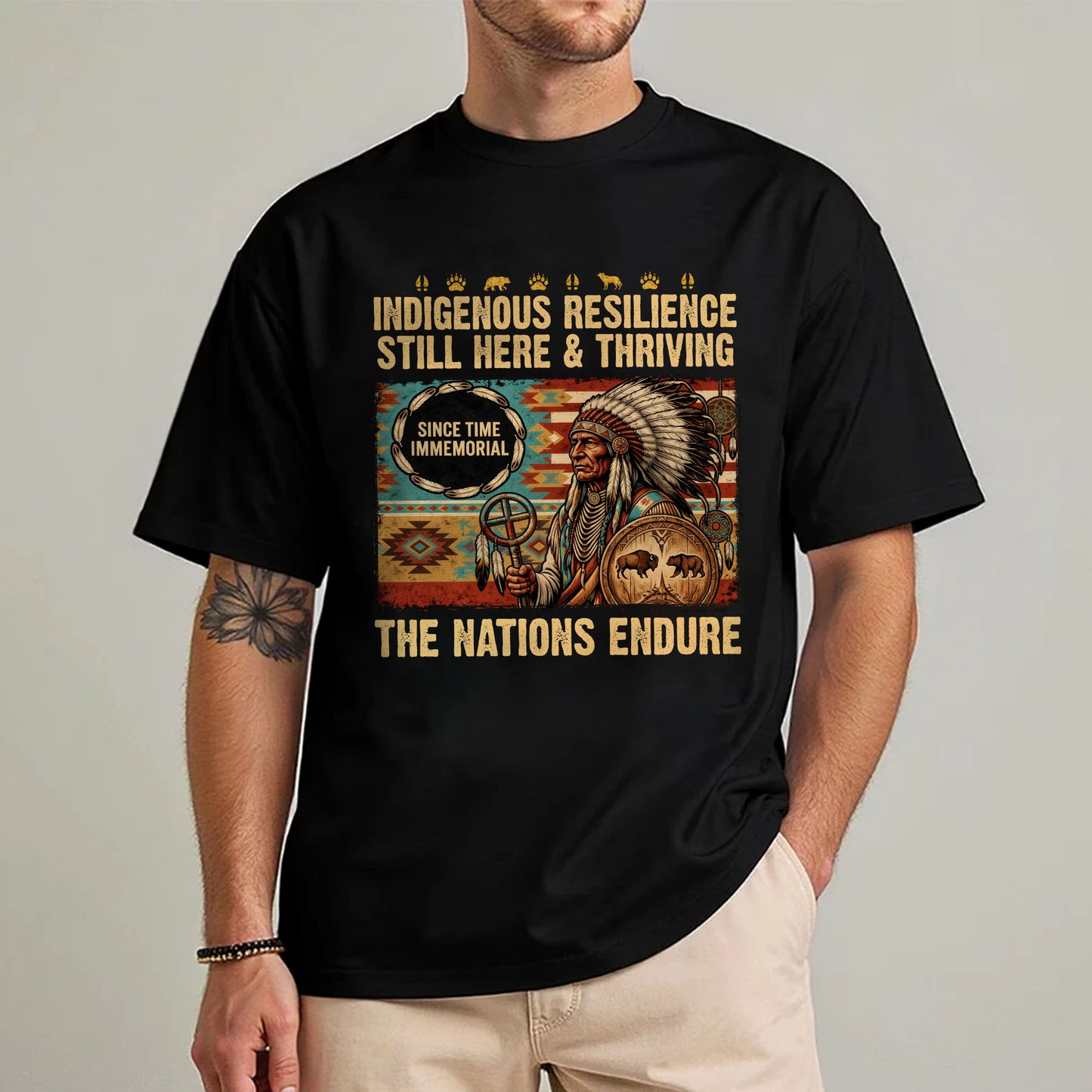 Indigenous Resilience Still Here & Thriving - The Nations Endure - Unisex T-shirt/V-neck T-shirt/Hoodie/Sweatshirt