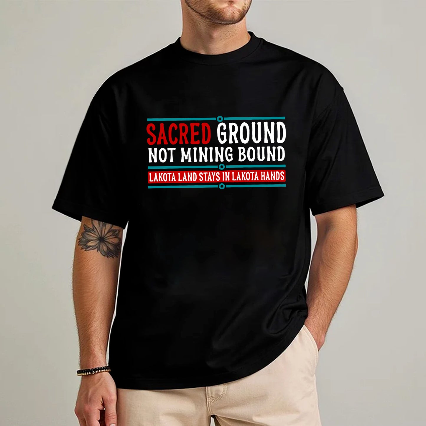 Sacred Ground Not Mining Bound Lakota Land Unisex T-shirt/T-shirt V-neck/Hoodie/Sweatshirt