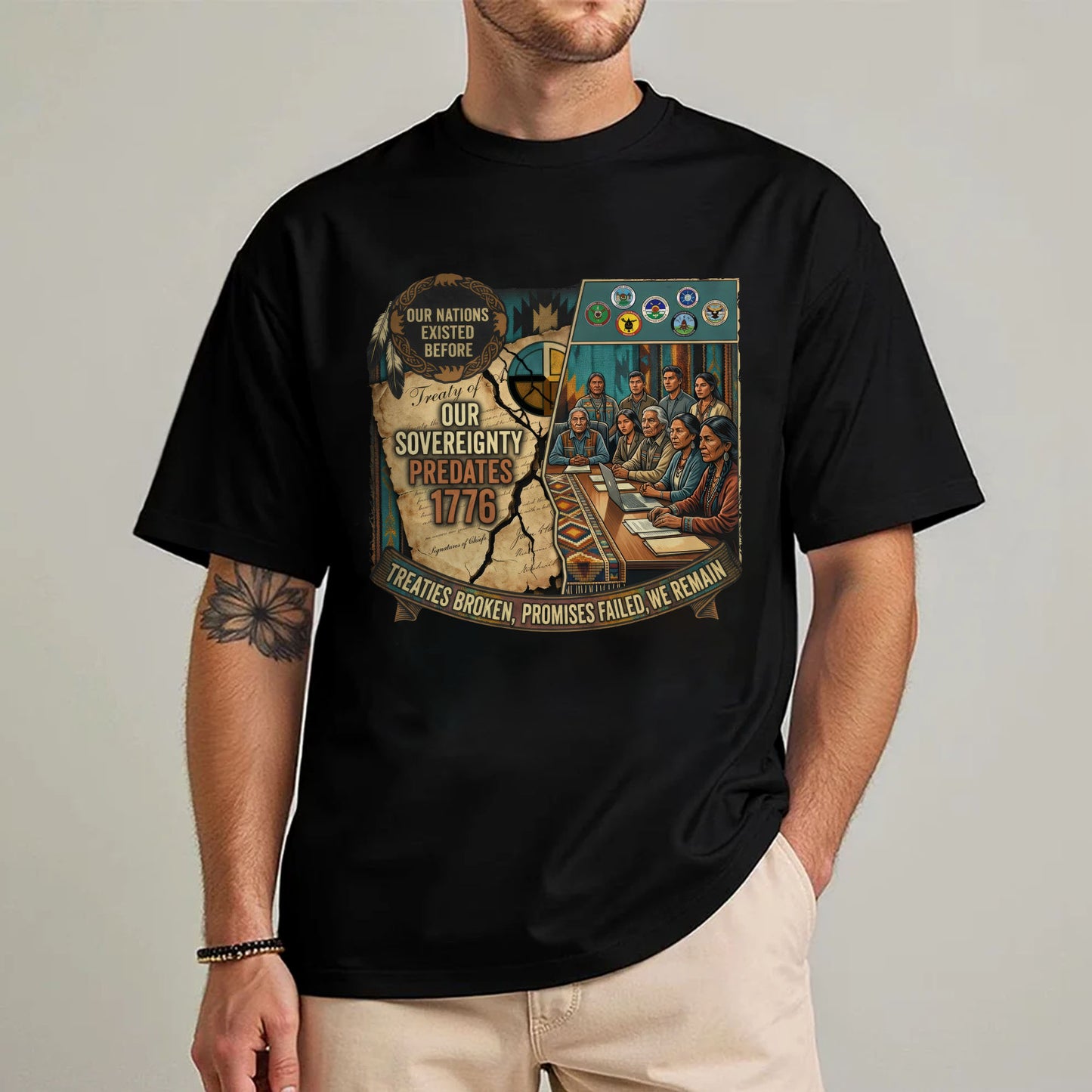 Native American Sovereignty - Our Nations Existed Before 1776 - Unisex T-shirt/V-neck T-shirt/Hoodie/Sweatshirt