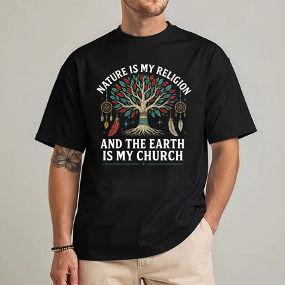 Nature Is My Religion Earth Is My Church Tree of Life Boho Unisex T-Shirt/T-Shirt V-Neck/Hoodie/Sweatshirt