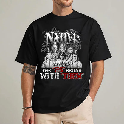 Native American Heritage - “The US Began With Them” Graphic Unisex T-Shirt/T-Shirt V-Neck/Hoodie/Sweatshirt