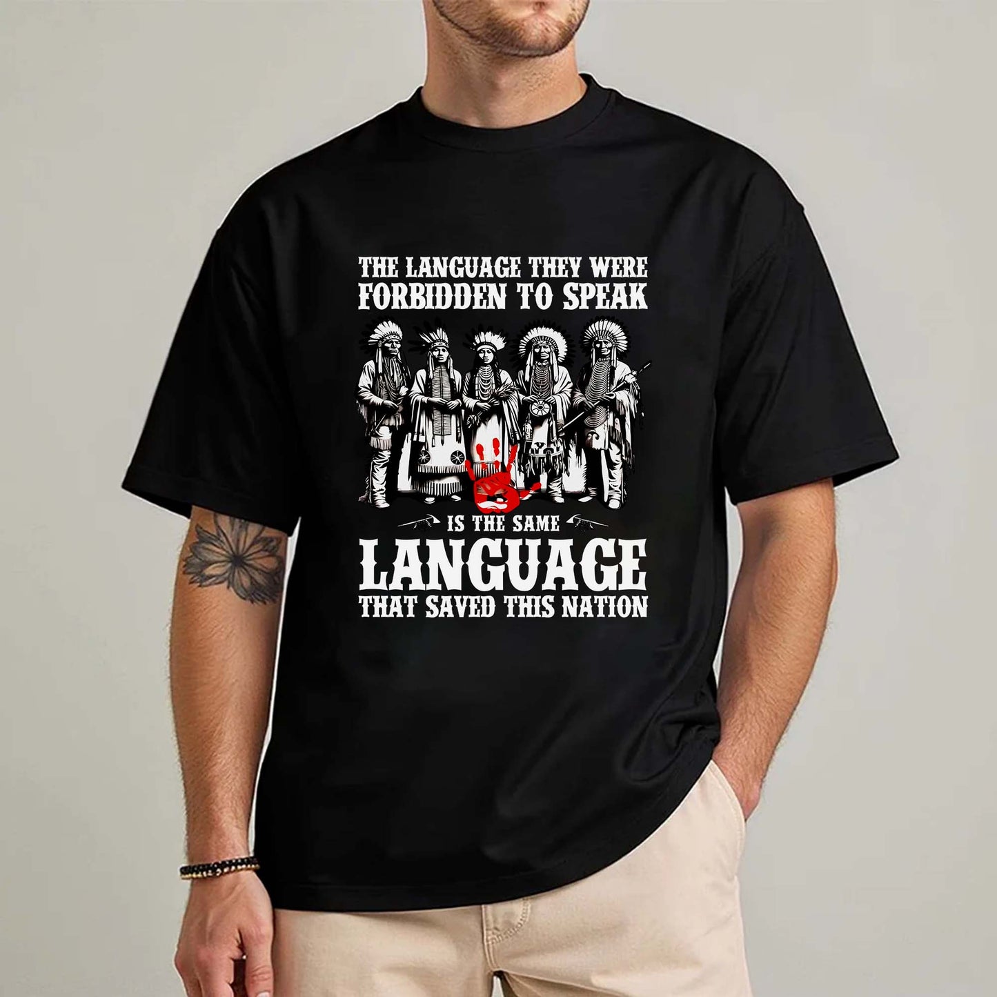 The Language That Saved This Nation - Indigenous Pride Unisex T-Shirt/T-Shirt V-Neck/Hoodie/Sweatshirt