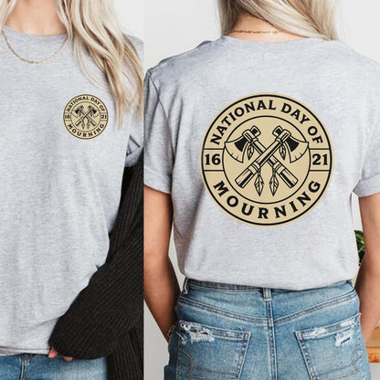 National Day of Mourning - Native American Heritage 1621 - Two sides - T-Shirt/T-Shirt V-Neck/Hoodie/Sweatshirt