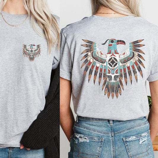Thunderbird Native American Eagle Unisex - Two sides - T-Shirt/T-Shirt V-Neck/Hoodie/Sweatshirt