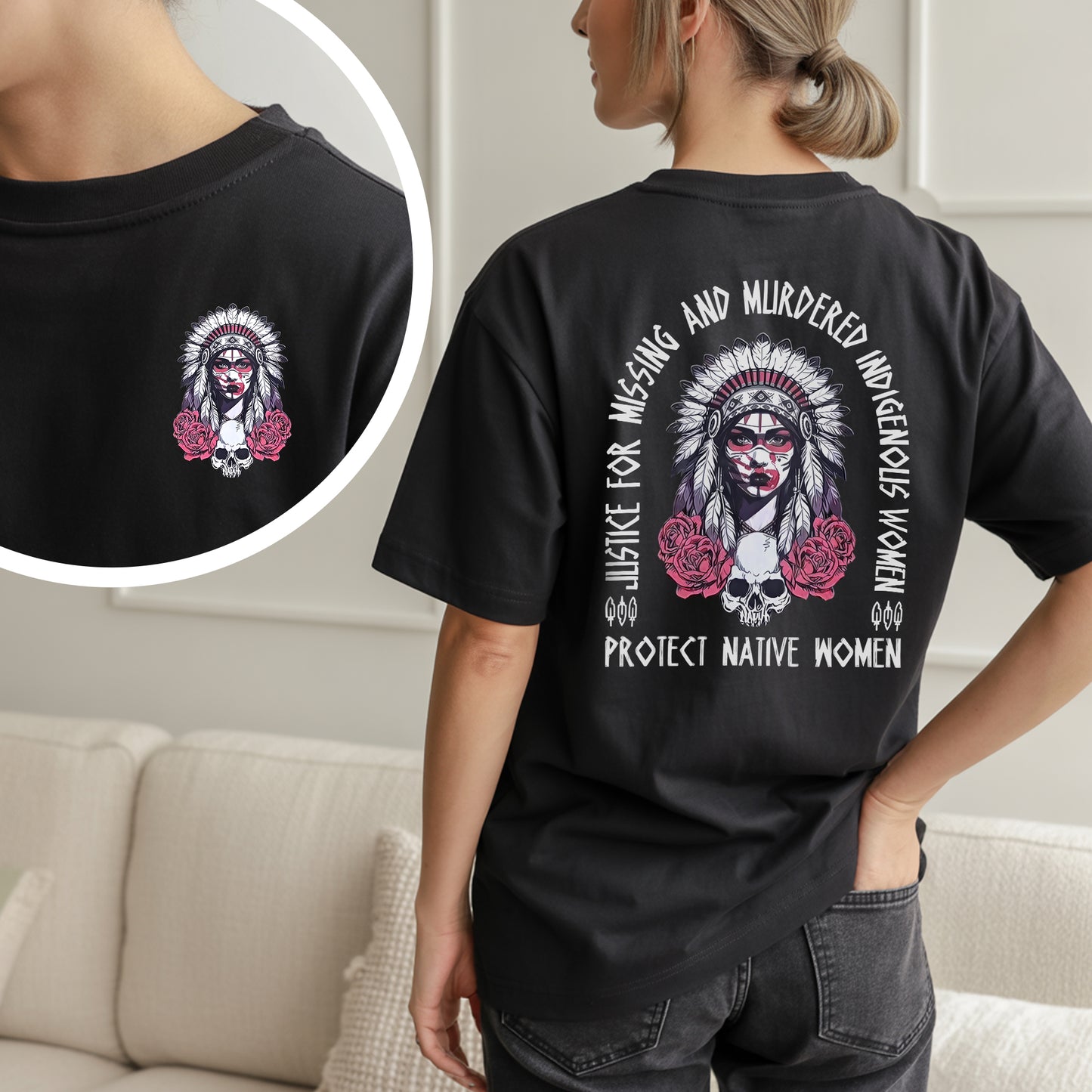 Protect Native Women Justice for MMIW - Two Sides - Unisex T-Shirt/Hoodie/V-Neck/Sweatshirt