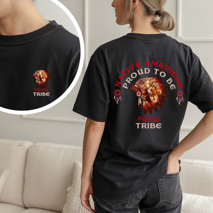 Proud To Be Native American - Custom Tribe Heritage Design - Two sides - T-Shirt/V-Neck/Hoodie/Sweatshirt
