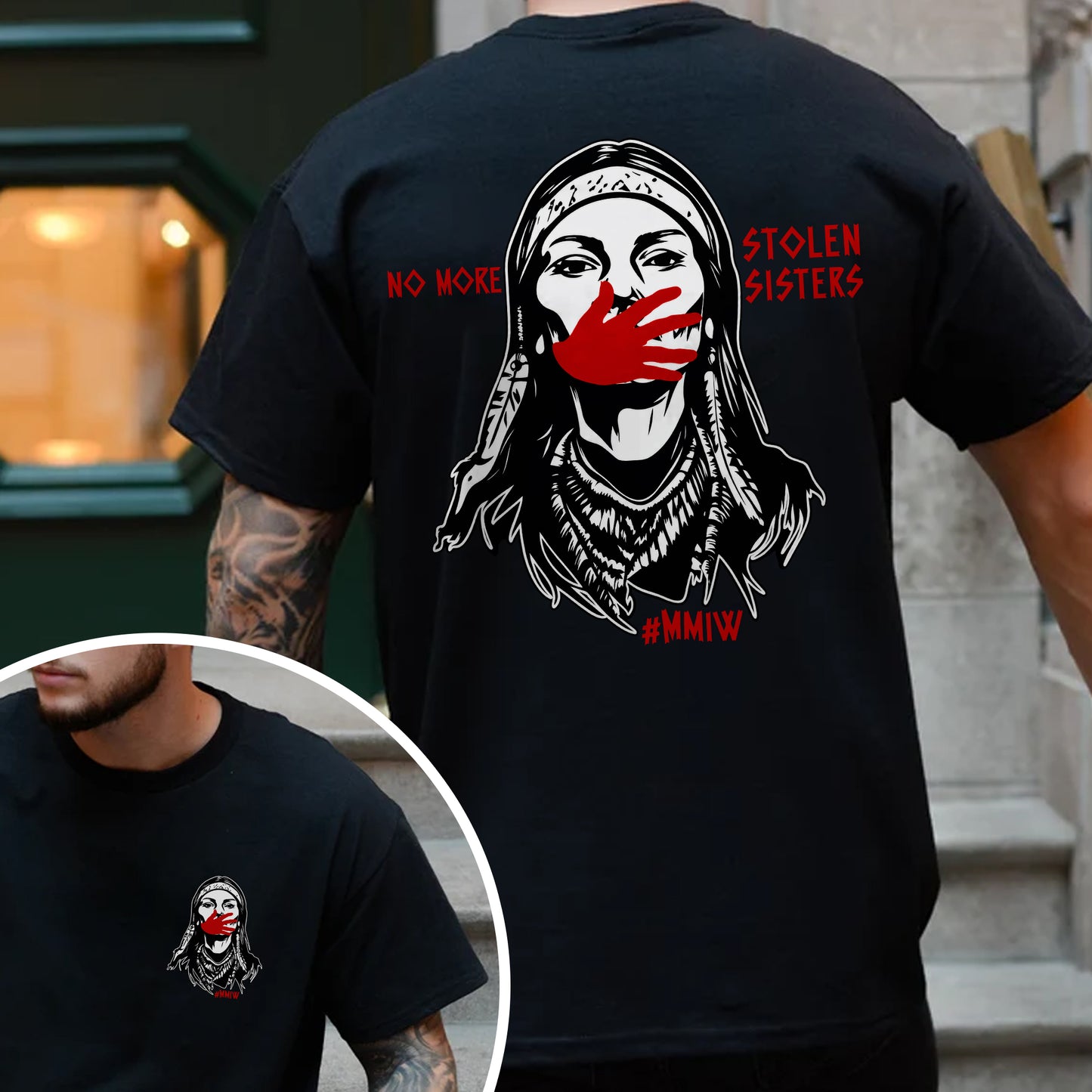 MMIW No More Stolen Sisters - Two Sides - MMIW Unisex T-shirt/Hoodie/V-Neck/Sweatshirt