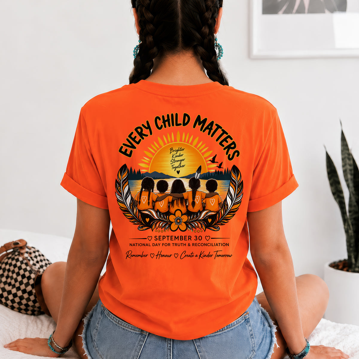 Every Child Matters Orange Shirt Day September 30 - Two sides - Unisex T-shirt/V-neck T-shirt/Hoodie/Sweatshirt