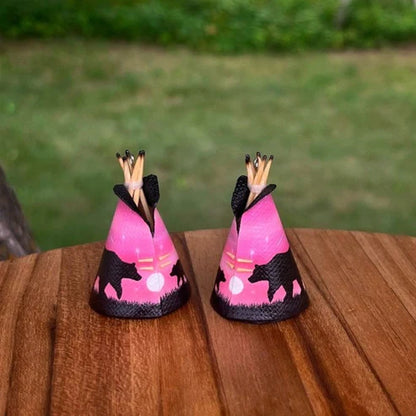 Handmade Tipi Earrings - Native American Inspired Beaded Jewelry for Women