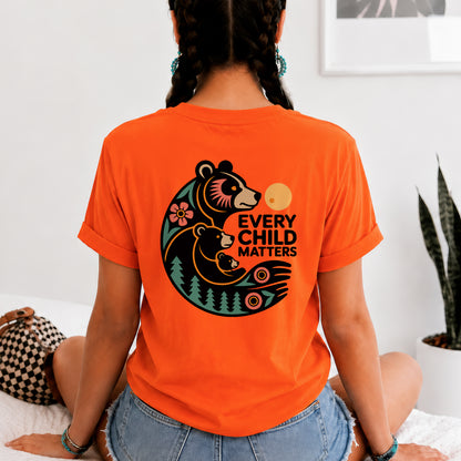 Every Child Matters Bear Family- Two sides - Unisex T-shirt/V-neck T-shirt/Hoodie/Sweatshirt