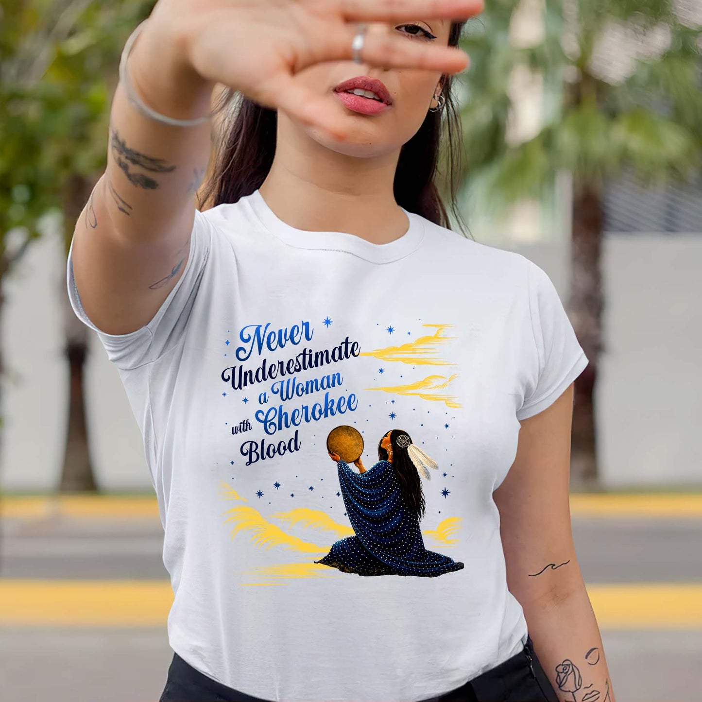 Custom Native American Tribe - Never Underestimate Indigenous Women Unisex T-Shirt/T-Shirt V-Neck/Hoodie/Sweatshirt