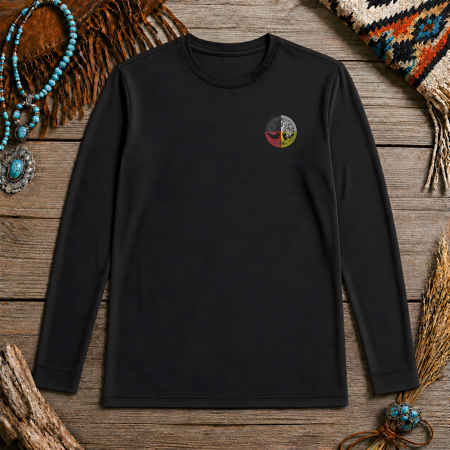 Nature Is My Religion Four Directions Sacred Circle - Two Sides Unisex Long Sleeve