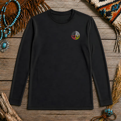Nature Is My Religion Four Directions Sacred Circle - Two Sides Unisex Long Sleeve