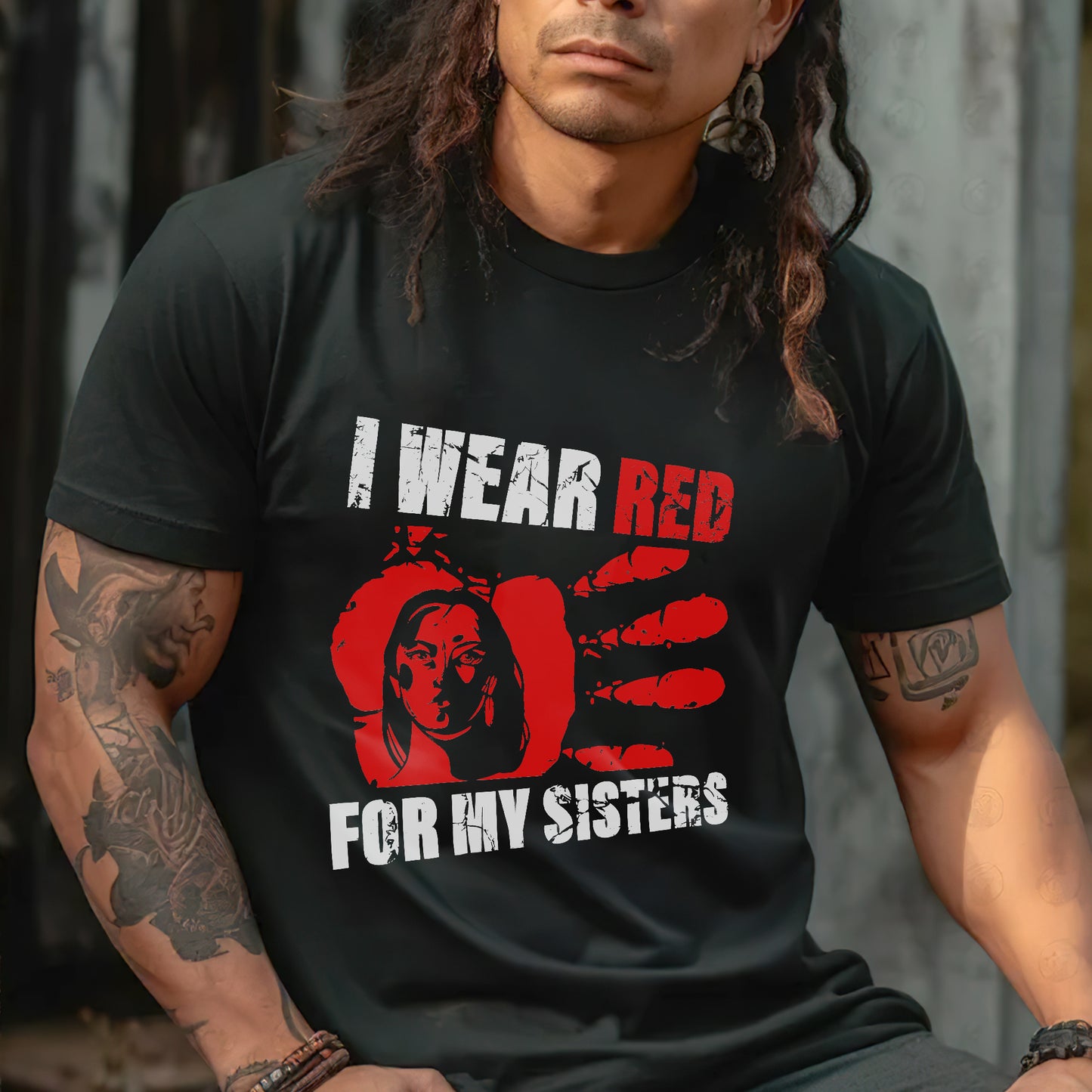 I Wear Red For My Sisters - MMIW Unisex T-Shirt/Hoodie/V-Neck/Sweatshirt