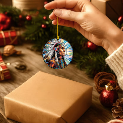 Native American Chief - Tribal Pride Spirit Art Decor Flat Acrylic