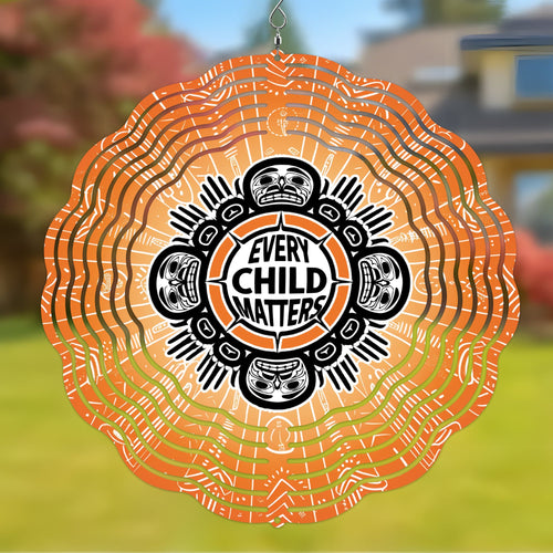 Colorful Native American Every Child Matters Wind Spinner 025