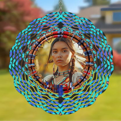 Custom Native American Style Wind Spinner