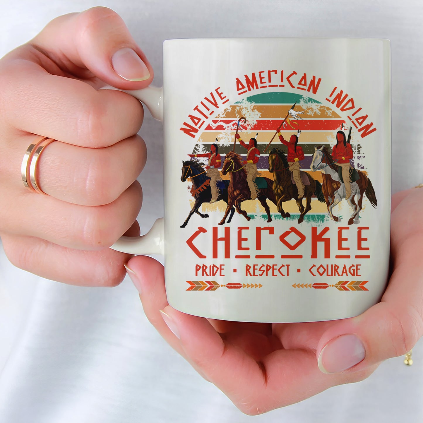 Cherokee Native American Indian Pride Ceramic Coffee Mug 11