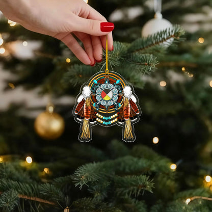 Turtle Medicine Wheel - Native American Healing Symbol - Unique Christmas Gift Decor Flat Acrylic