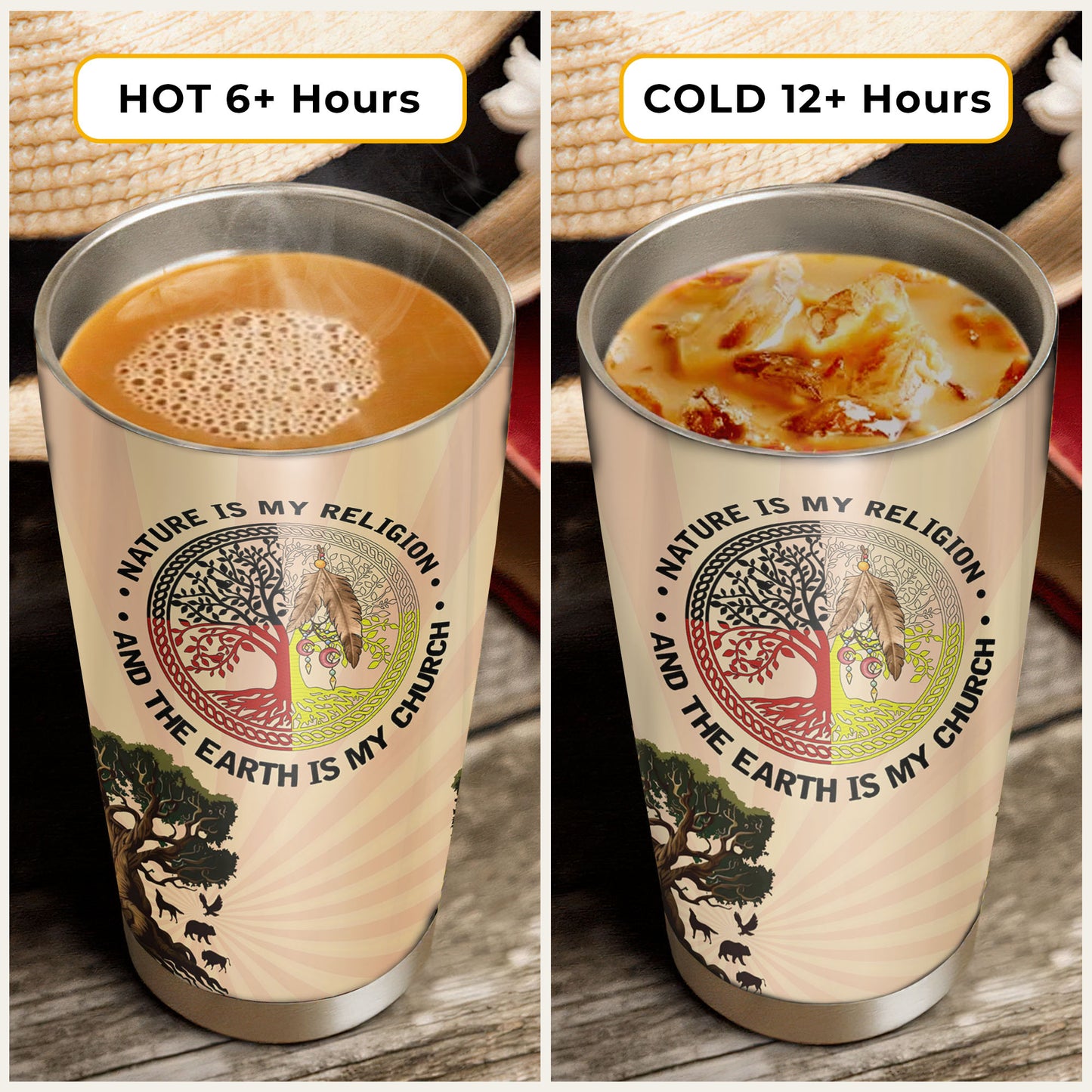 Nature Is My Religion And The Earth Is My Church Tumbler Stainless Steel Drinking Cup