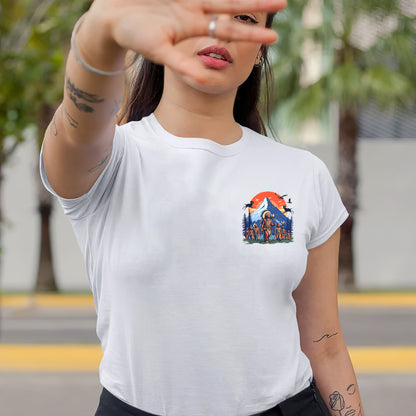 No One Is Illegal on Stolen Land Indigenous Graphic - Two sides - Unisex T-Shirt/T-Shirt V-Neck/Hoodie/Sweatshirt