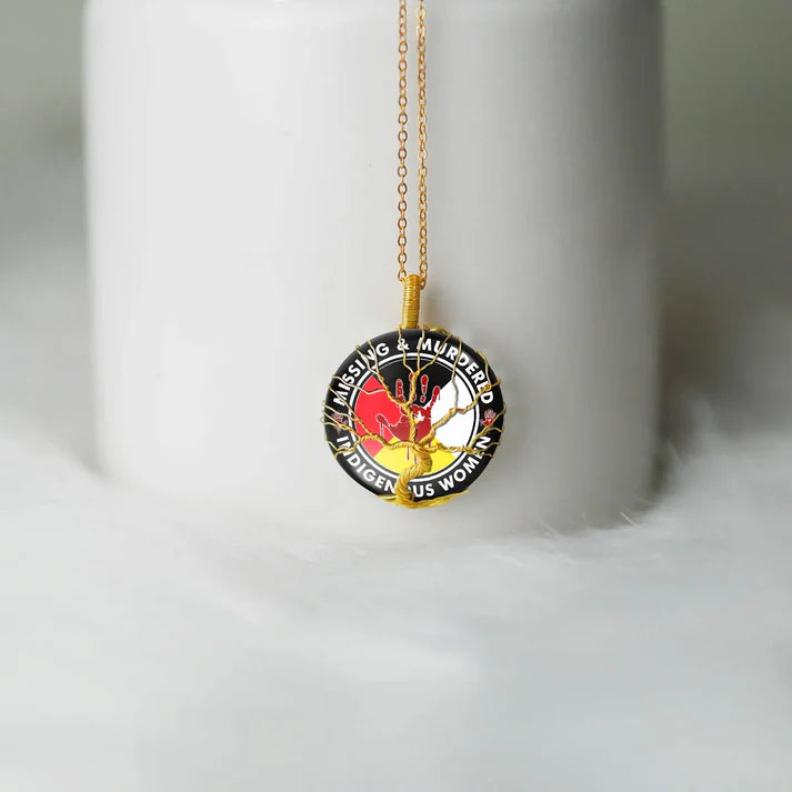 SALE 50% OFF - MMIW Handmade Necklace Tree of Life Tree Of Hope Premium Unisex With Native American Style