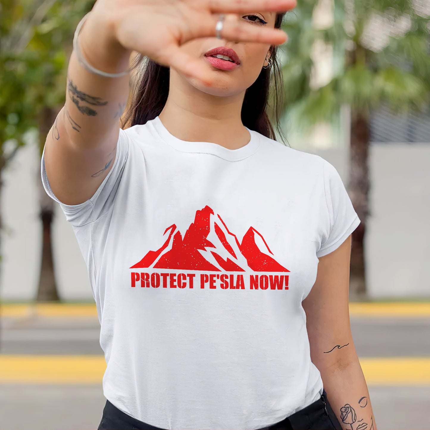 Protect Pe’ Sla Now Sacred Land Unisex T-shirt/T-shirt V-neck/Hoodie/Sweatshirt