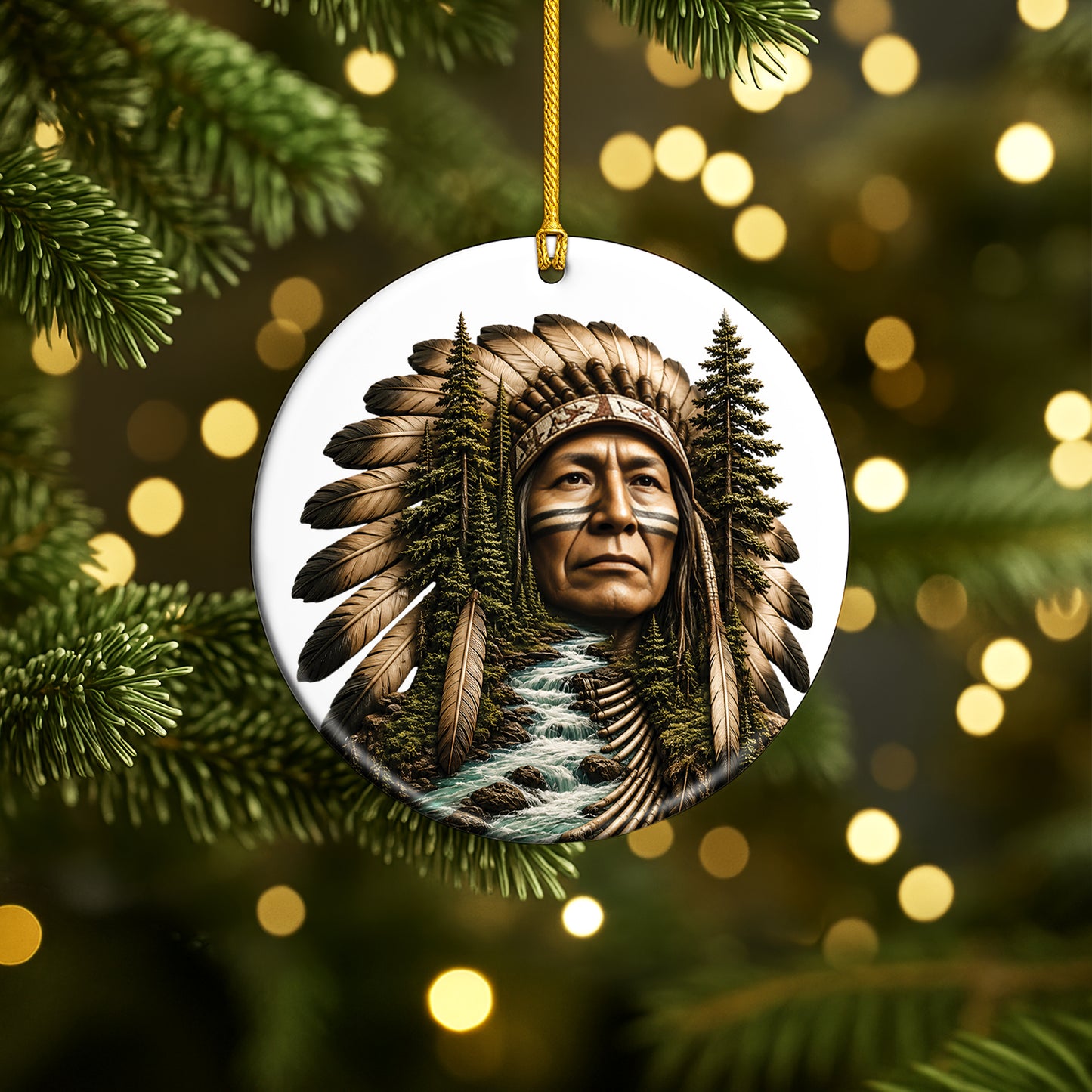 Voice of the Wilderness Native Christmas Ornament – Inspired Heritage Holiday Keepsake