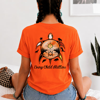 Every Child Matters Turtle For Orange Shirt Day - Two sides - Unisex T-shirt/V-neck T-shirt/Hoodie/Sweatshirt
