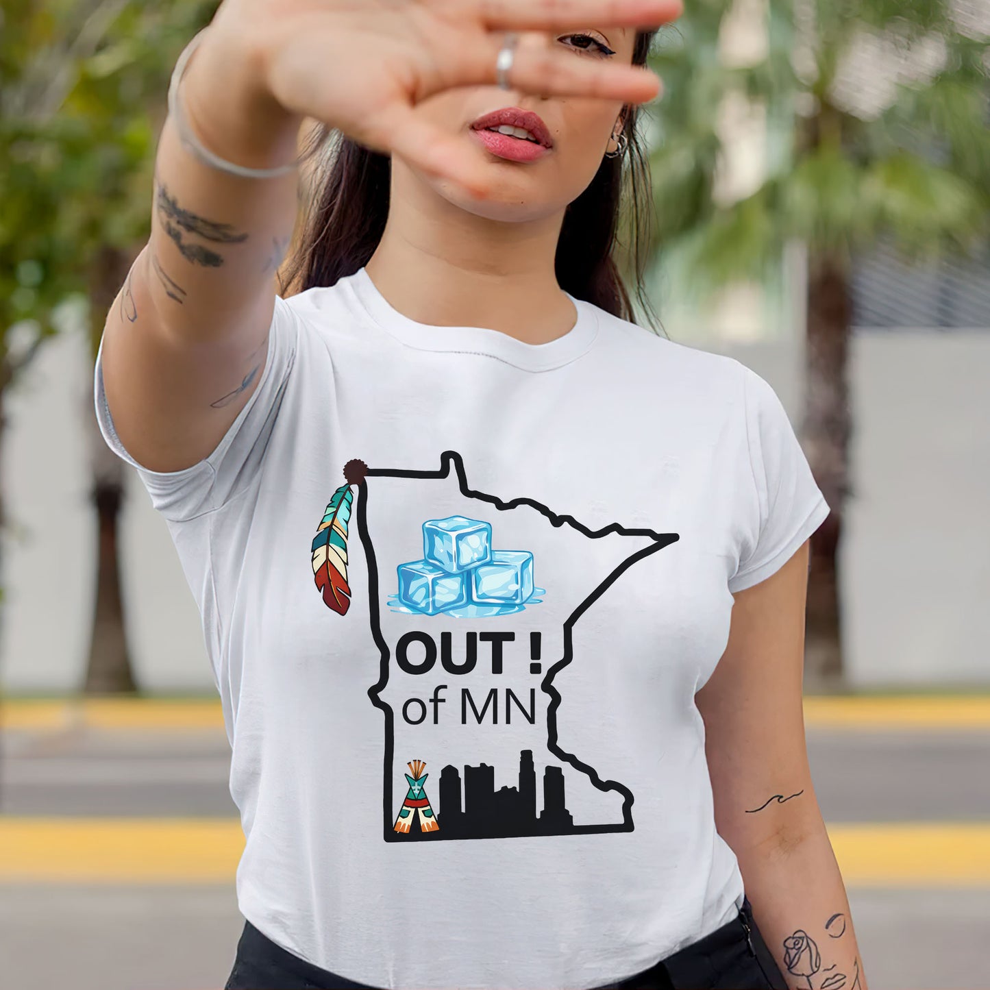 Out of MN Native Minnesota Ice Humor Unisex T-shirt/T-shirt V-neck/Hoodie/Sweatshirt