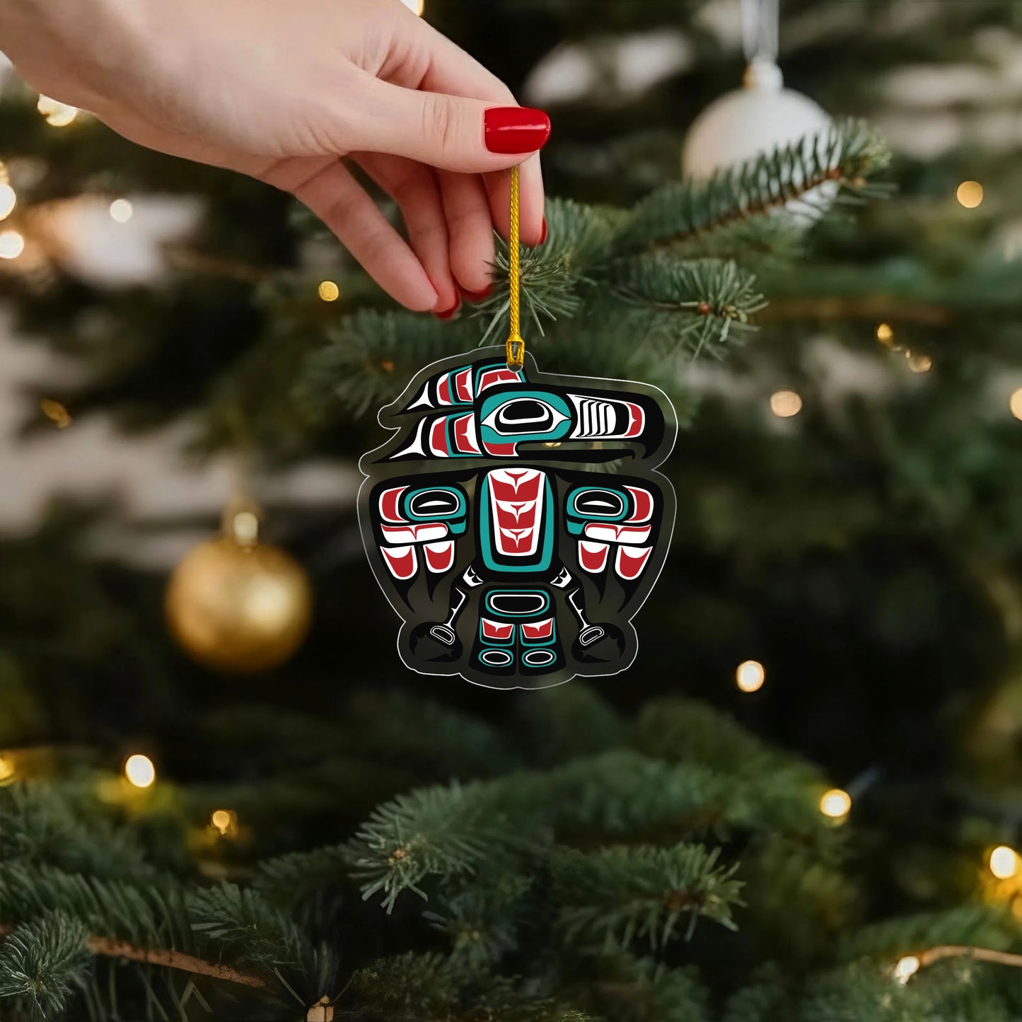 Pacific Northwest Totem - Indigenous Tribal Art Holiday Decor Flat Acrylic