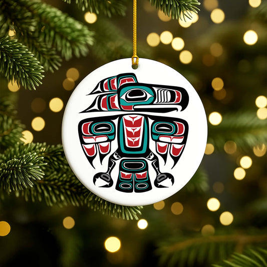 Personalized Native American Totem Ceramic Ornament - Holiday Decor