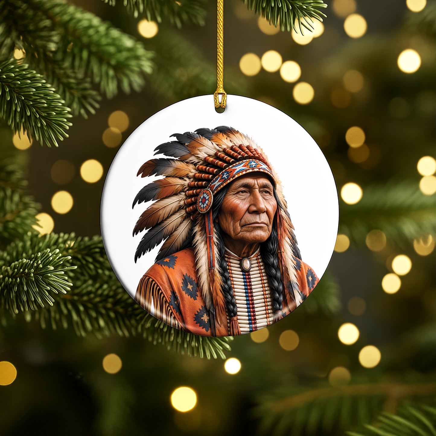 Ancestral Roots Native Heritage Christmas Ornament – Indigenous-Inspired Holiday Keepsake