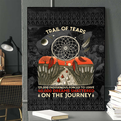 Trail Of Tears - 125000 Indigenous Forced To Leave 40000 Dreams Shattere Poster/Canvas