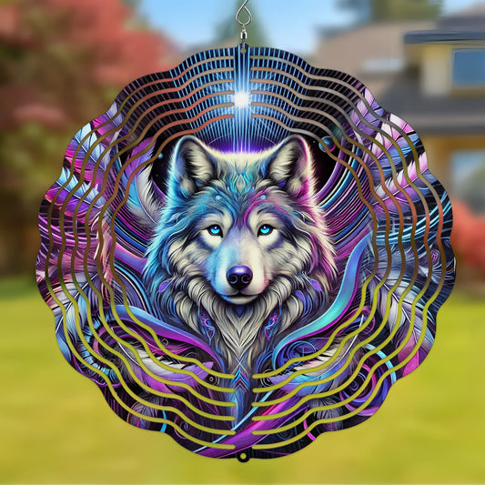 Native American Wolf Wind Spinner