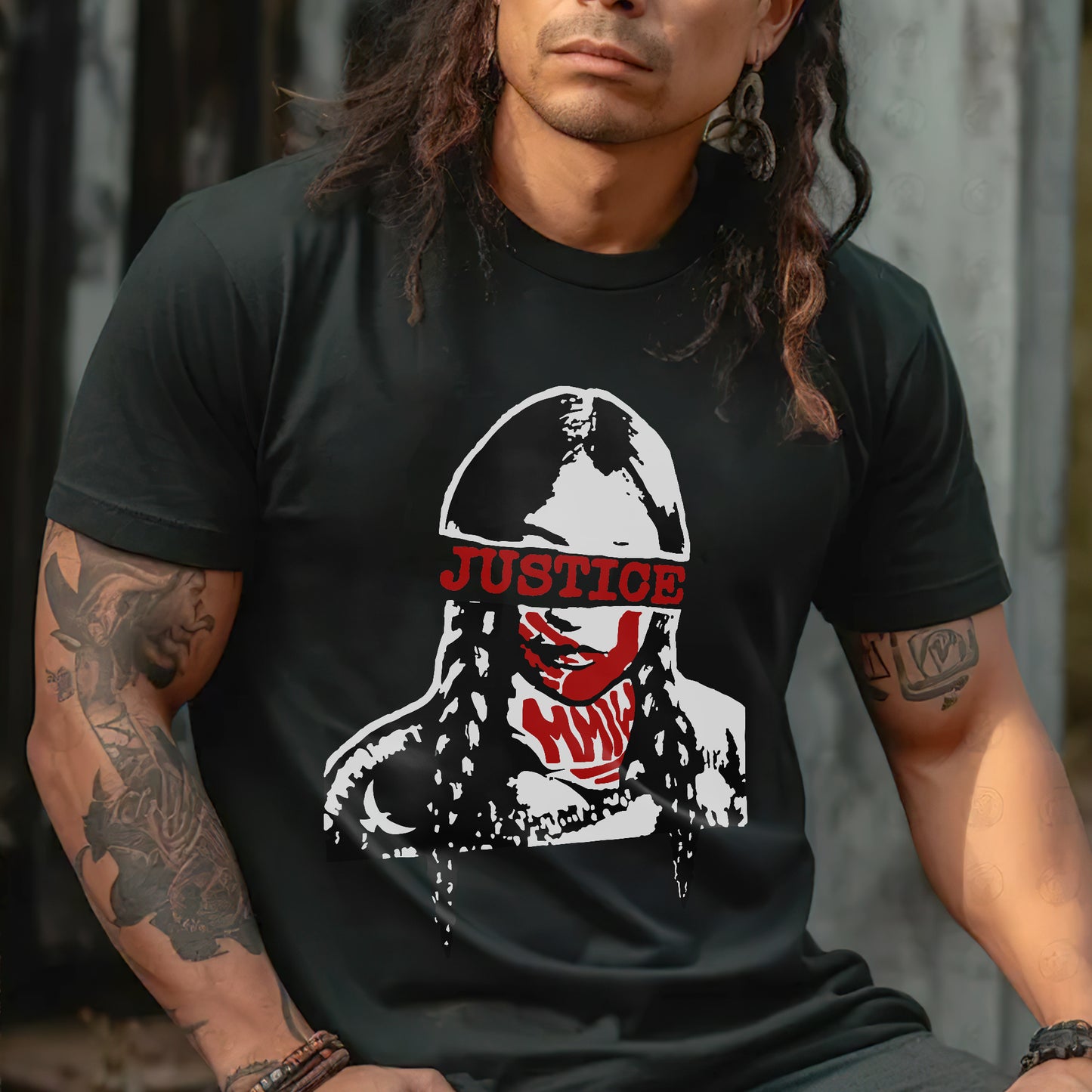Justice For MMIW Red T-Shirt - Indigenous Women Awareness Unisex T-Shirt/T-Shirt V-Neck/Hoodie/Sweatshirt