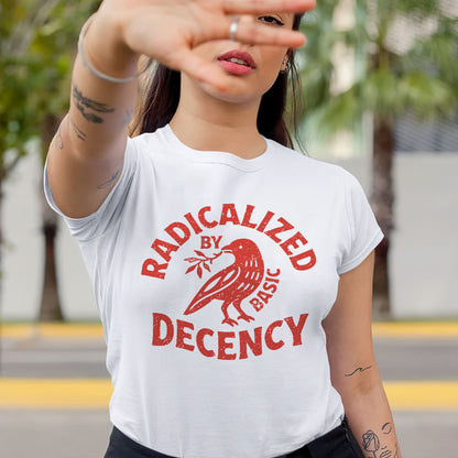 Radicalized by Basic Decency Unisex T-shirt/T-shirt V-neck/Hoodie/Sweatshirt
