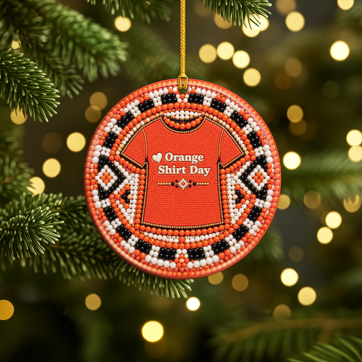 Orange Shirt Day Ceramic Ornament - Every Child Matters Gift Decor