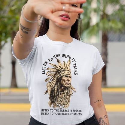 Listen to the Wind Native American Unisex T-shirt/V-neck T-shirt /Hoodie/Sweatshirt